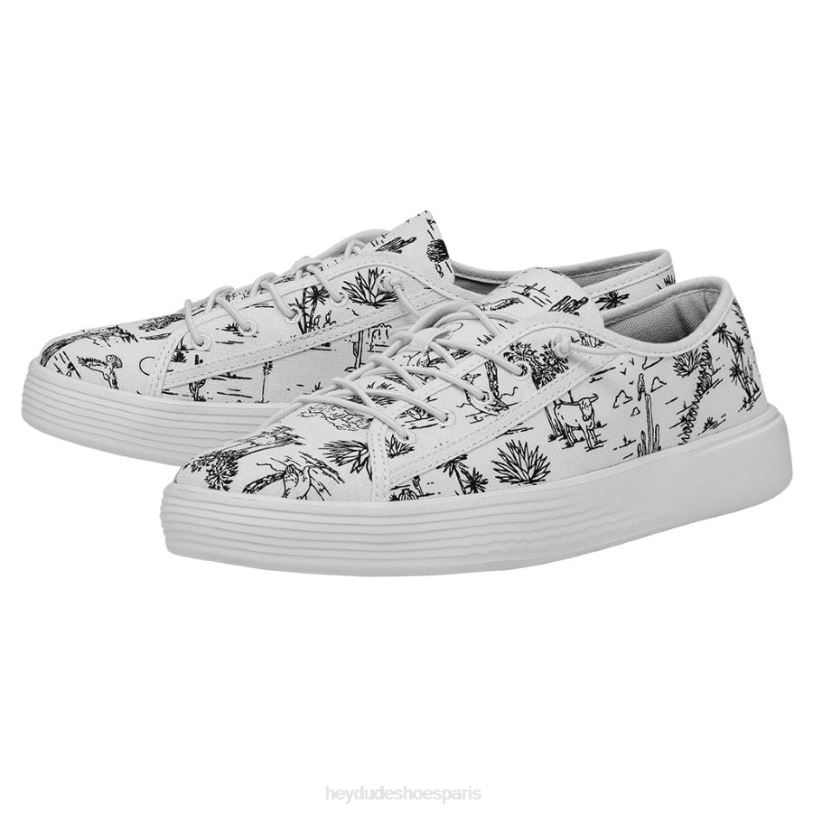 Hey Dude femmes désert de cody Z628B221 chaussures blanc et noir