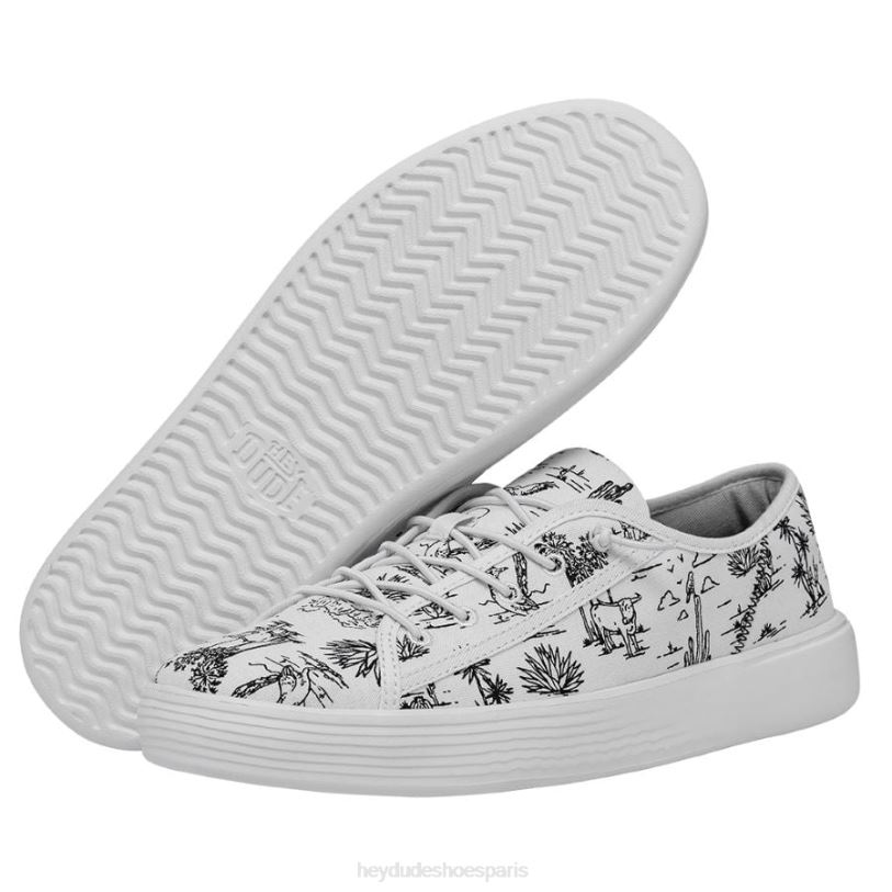 Hey Dude femmes désert de cody Z628B221 chaussures blanc et noir