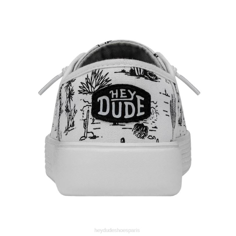 Hey Dude femmes désert de cody Z628B221 chaussures blanc et noir