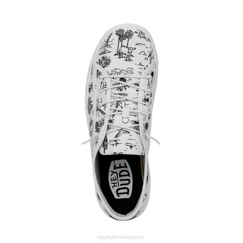 Hey Dude femmes désert de cody Z628B221 chaussures blanc et noir