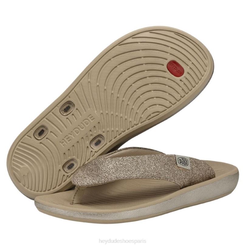 Hey Dude femmes Meg Z628B263 chaussures paillettes d'or