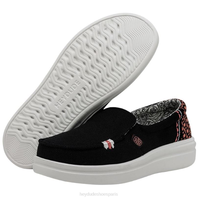Hey Dude femmes montée brumeuse Z628B223 chaussures palmier noir