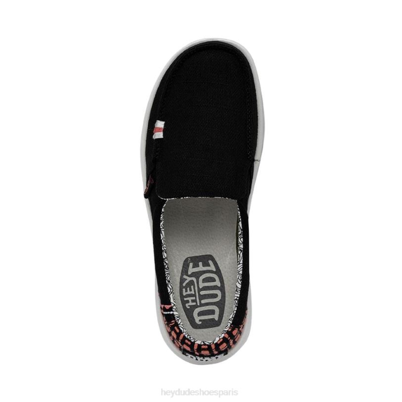 Hey Dude femmes montée brumeuse Z628B223 chaussures palmier noir