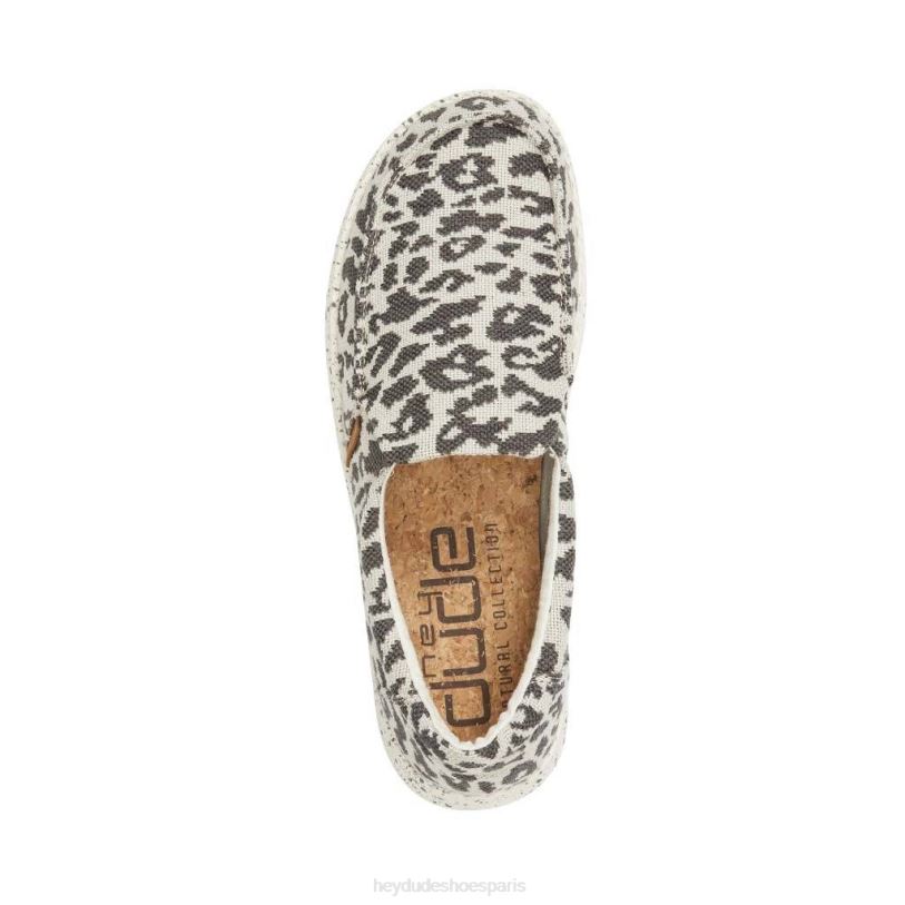 Hey Dude femmes tissé brumeux Z628B230 chaussures guépard gris
