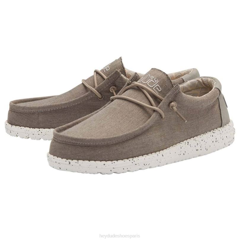 Hey Dude Hommes Wally Chambray Z628B463 chaussures brun sépia