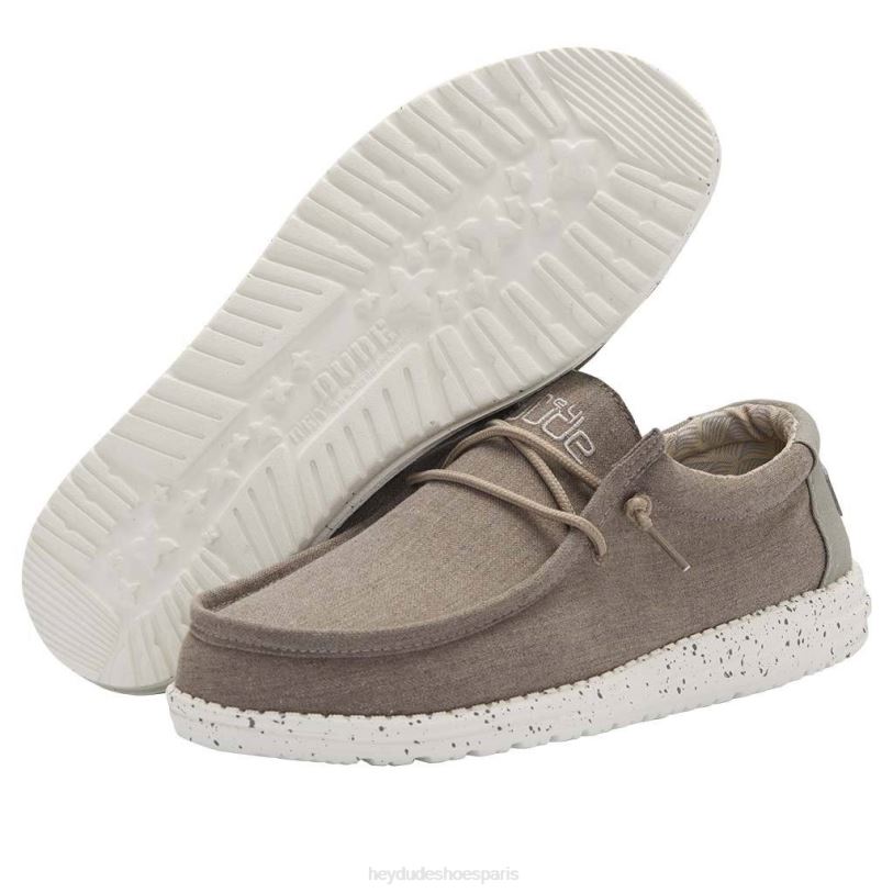 Hey Dude Hommes Wally Chambray Z628B463 chaussures brun sépia