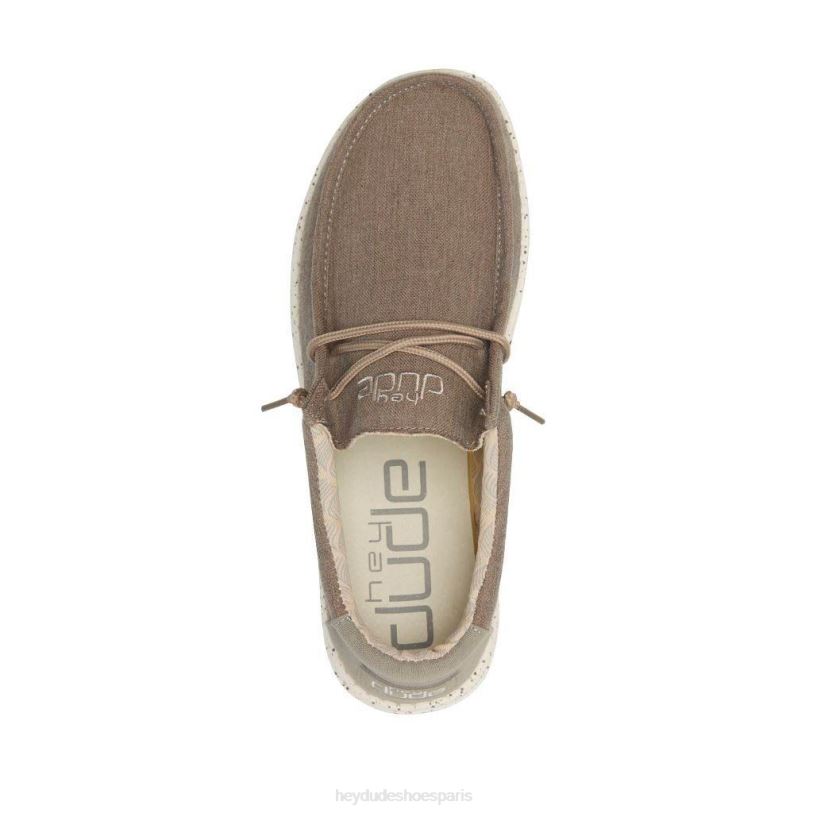 Hey Dude Hommes Wally Chambray Z628B463 chaussures brun sépia