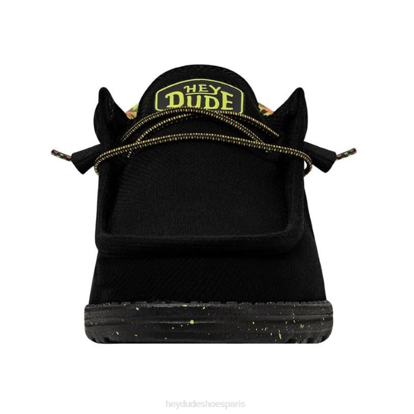 Hey Dude Hommes Wally Funk Z628B453 chaussures néon noir