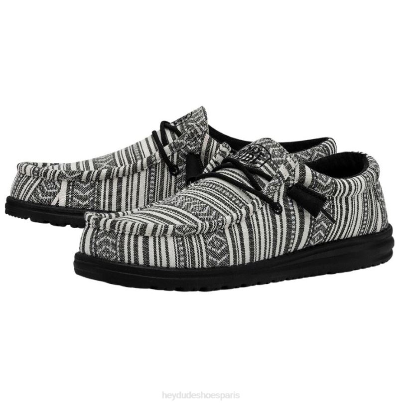 Hey Dude Hommes Wally Sérape Z628B436 chaussures gravier noir