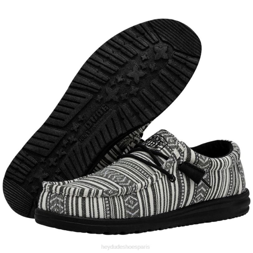 Hey Dude Hommes Wally Sérape Z628B436 chaussures gravier noir