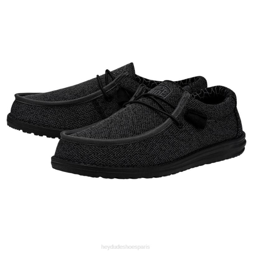 Hey Dude Hommes Wally Sox large Z628B295 chaussures micro total noir