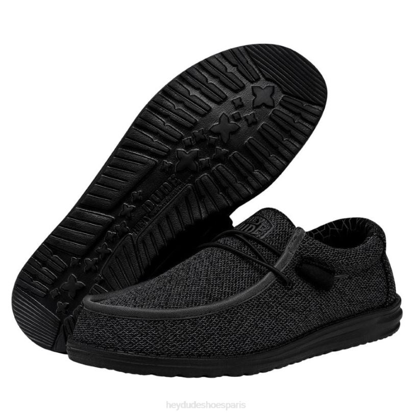 Hey Dude Hommes Wally Sox large Z628B295 chaussures micro total noir