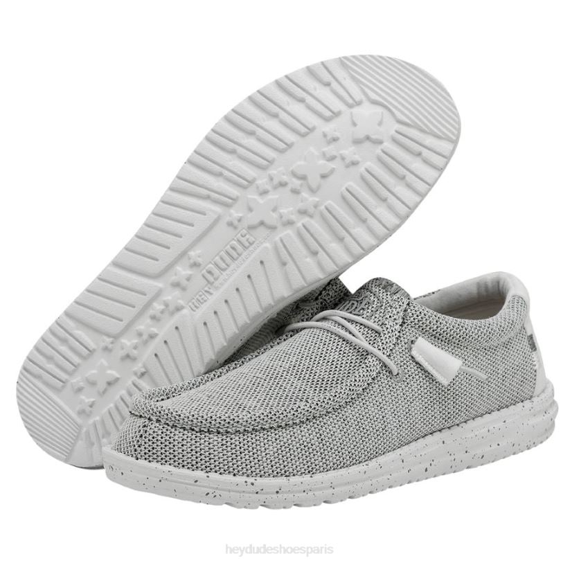 Hey Dude Hommes Wally Sox large Z628B297 chaussures pierre blanche