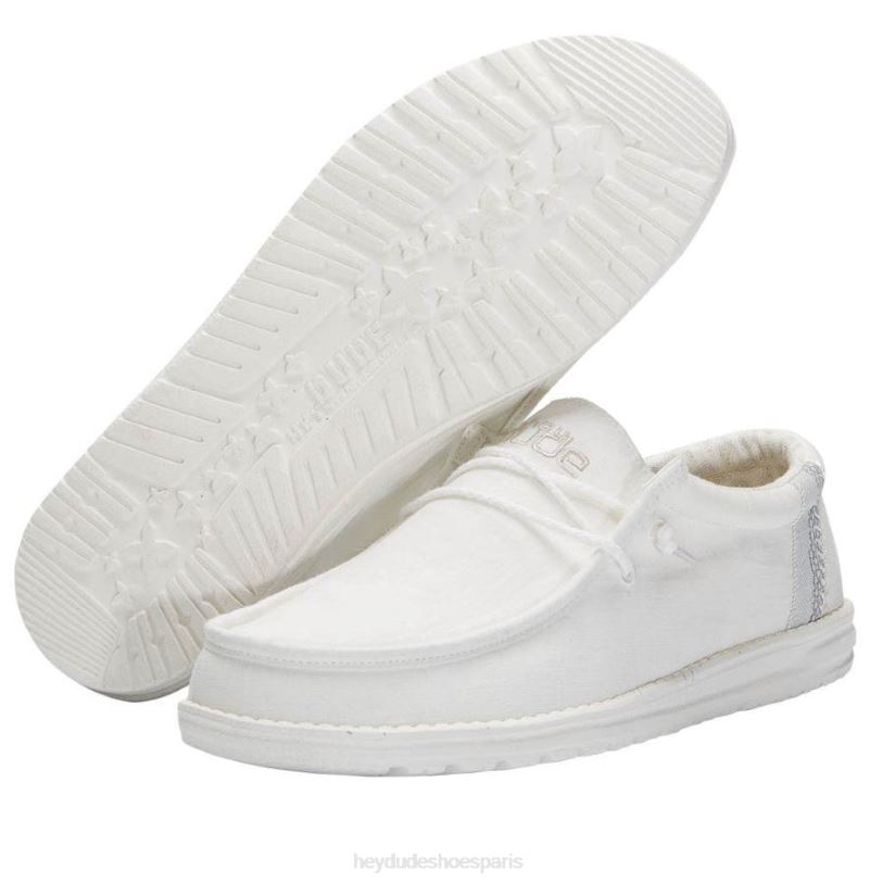 Hey Dude Hommes Wally casse le point Z628B357 chaussures blanc