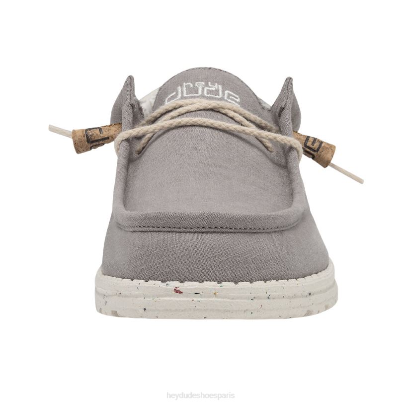 Hey Dude Hommes Wally casse le point Z628B358 chaussures gris