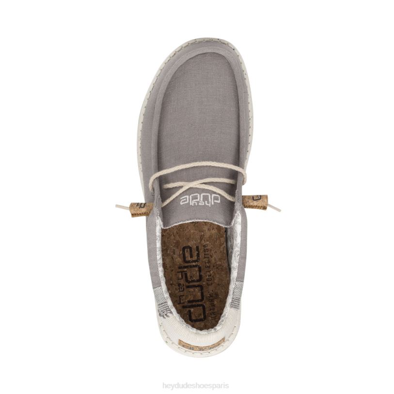 Hey Dude Hommes Wally casse le point Z628B358 chaussures gris