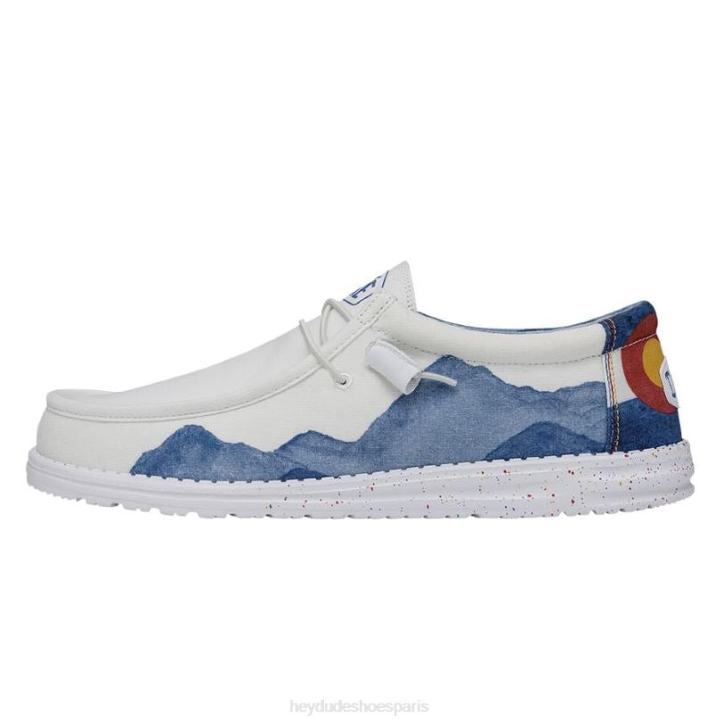 Hey Dude Hommes aquarelle de wally colorado Z628B368 chaussures blanc