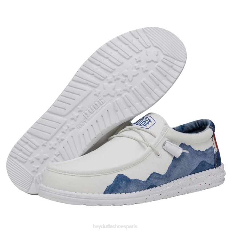 Hey Dude Hommes aquarelle de wally colorado Z628B368 chaussures blanc