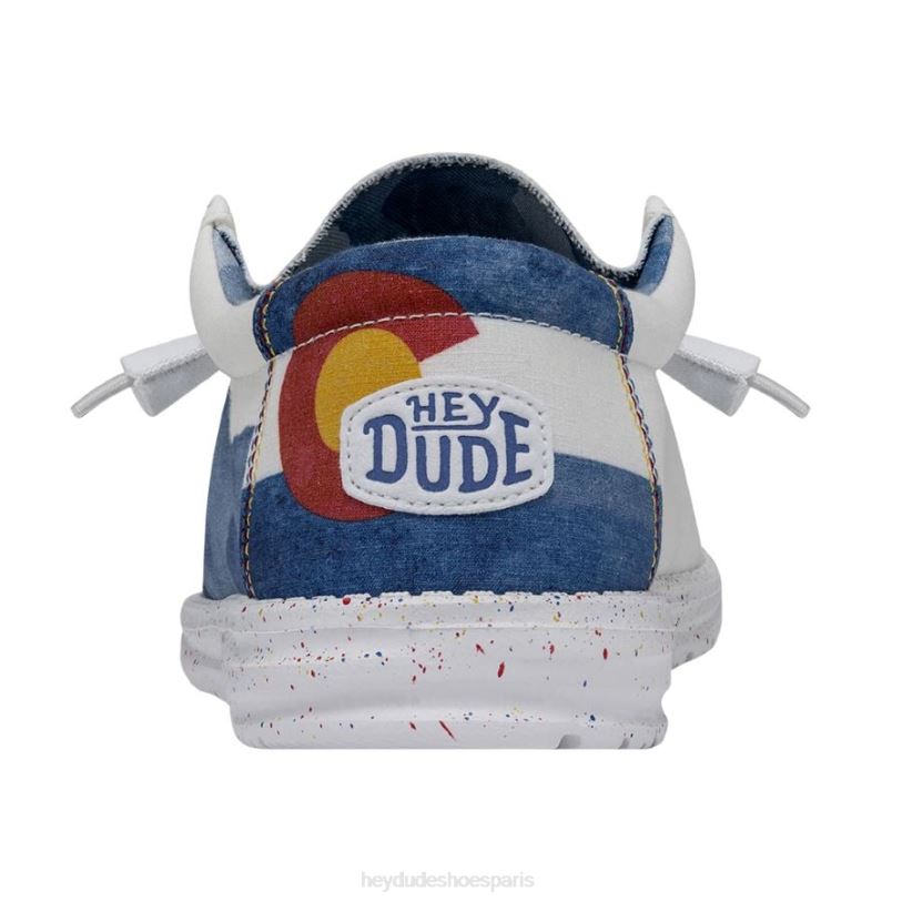 Hey Dude Hommes aquarelle de wally colorado Z628B368 chaussures blanc