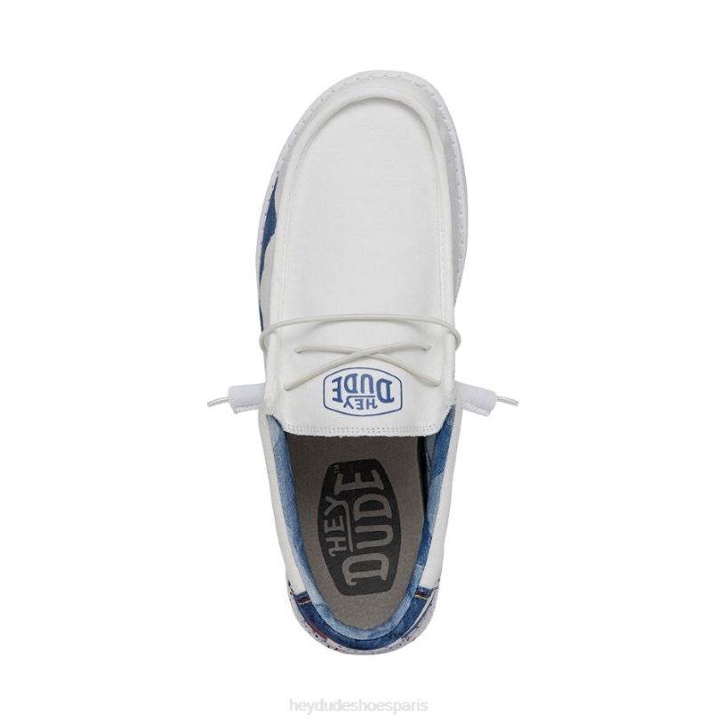 Hey Dude Hommes aquarelle de wally colorado Z628B368 chaussures blanc