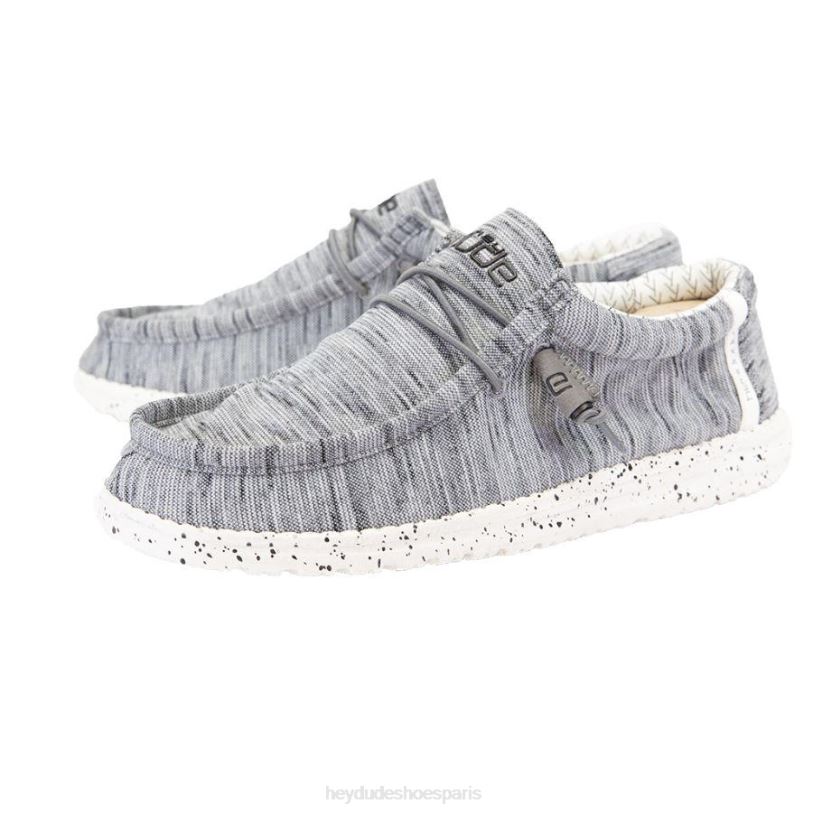 Hey Dude Hommes polaire extensible wally Z628B462 chaussures pierre blanche