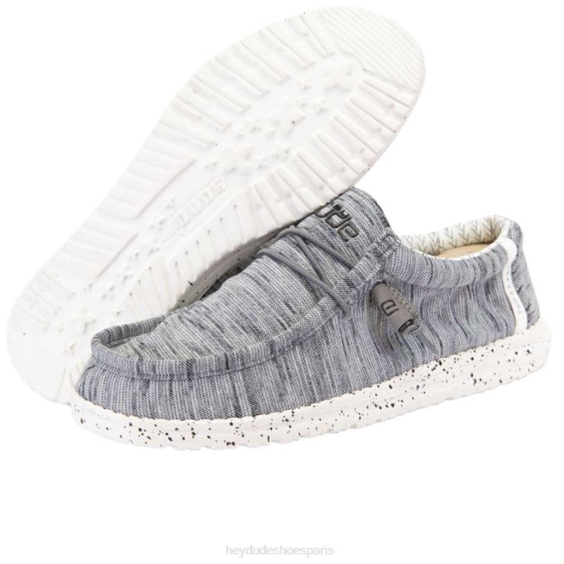Hey Dude Hommes polaire extensible wally Z628B462 chaussures pierre blanche