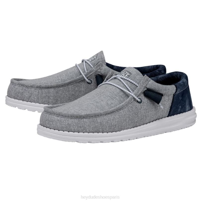 Hey Dude Hommes teinture de cravate wally funk Z628B350 chaussures indigo