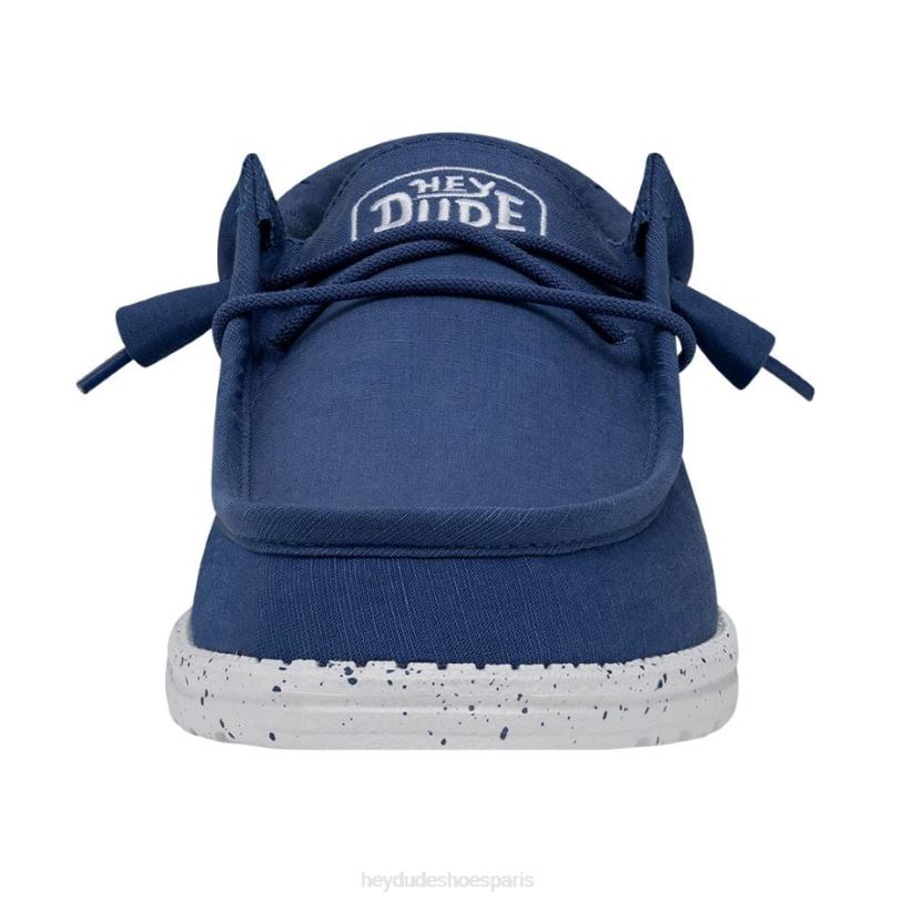 Hey Dude Hommes toile flammée wally Z628B419 chaussures vrai bleu
