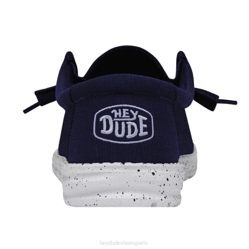 Hey Dude Hommes toile flammée wally Z628B420 chaussures marine