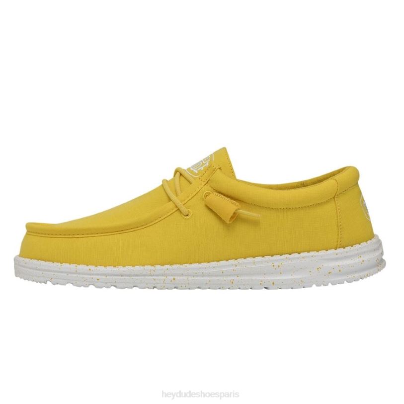 Hey Dude Hommes toile flammée wally Z628B422 chaussures jaune empire