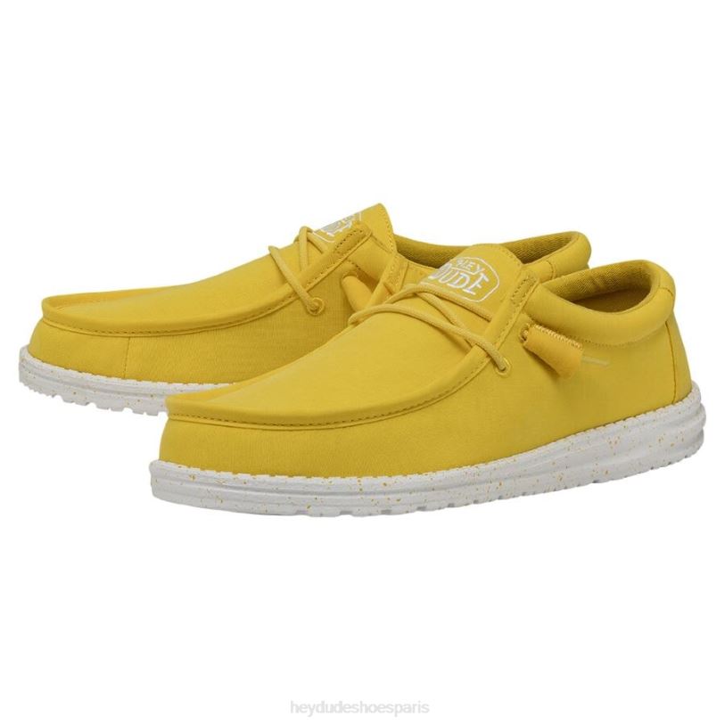 Hey Dude Hommes toile flammée wally Z628B422 chaussures jaune empire
