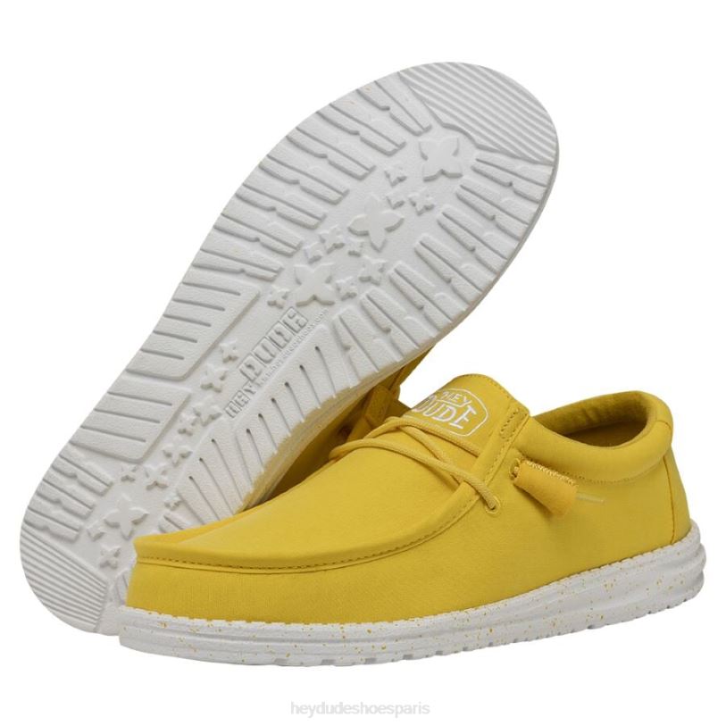 Hey Dude Hommes toile flammée wally Z628B422 chaussures jaune empire