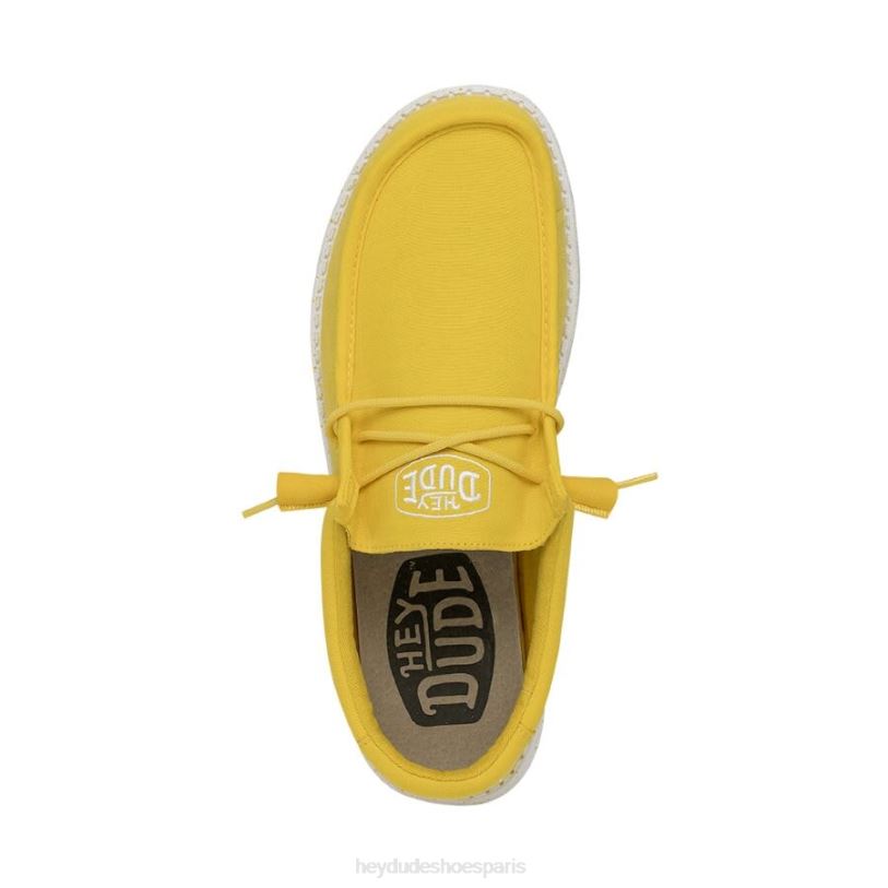 Hey Dude Hommes toile flammée wally Z628B422 chaussures jaune empire