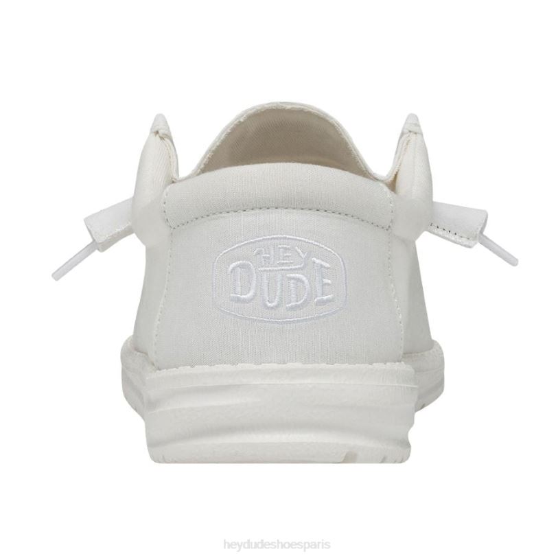 Hey Dude Hommes toile flammée wally Z628B423 chaussures blanc
