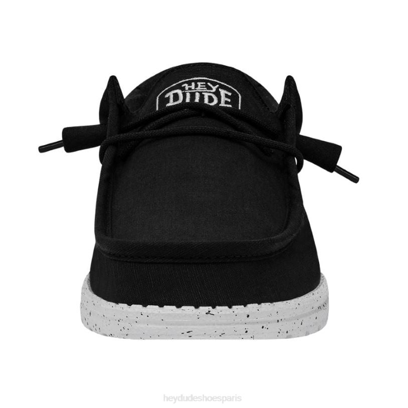 Hey Dude Hommes toile flammée wally Z628B426 chaussures noir