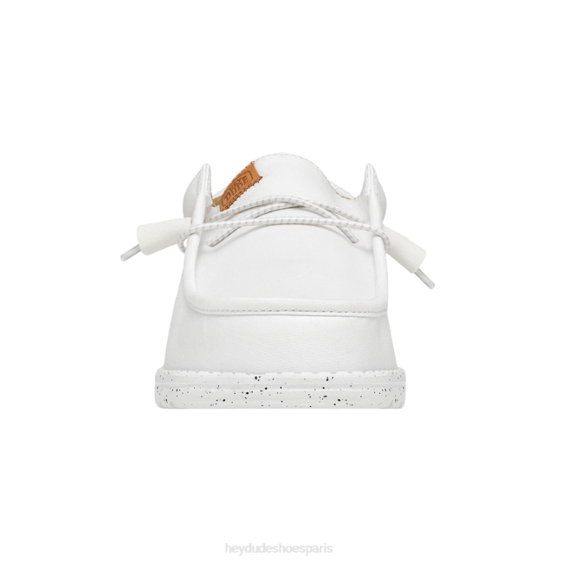 Hey Dude Hommes toile lavée wally Z628B302 chaussures blanc
