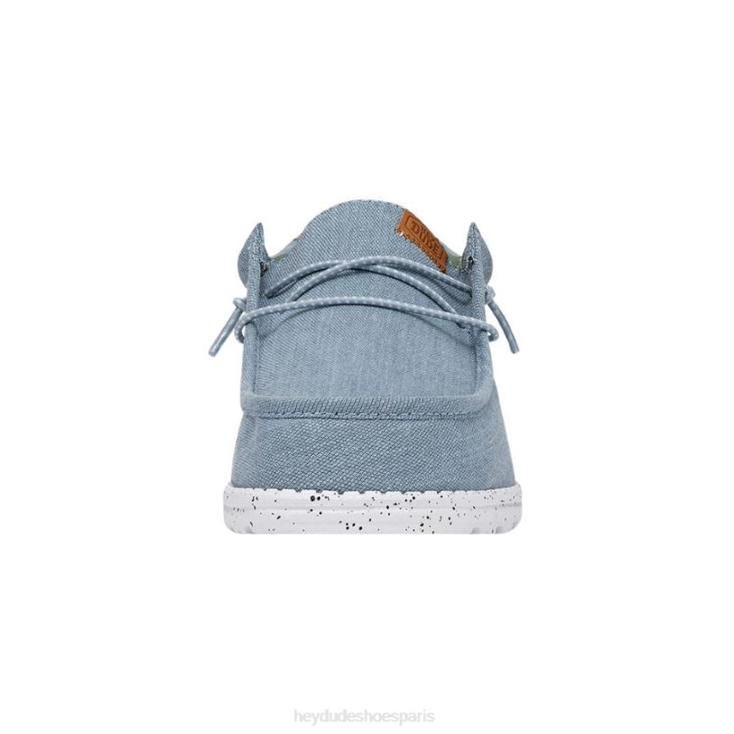 Hey Dude Hommes toile lavée wally Z628B303 chaussures bleu