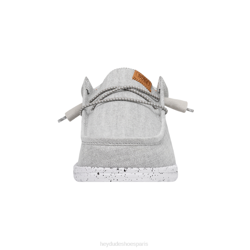 Hey Dude Hommes toile lavée wally Z628B363 chaussures gris clair