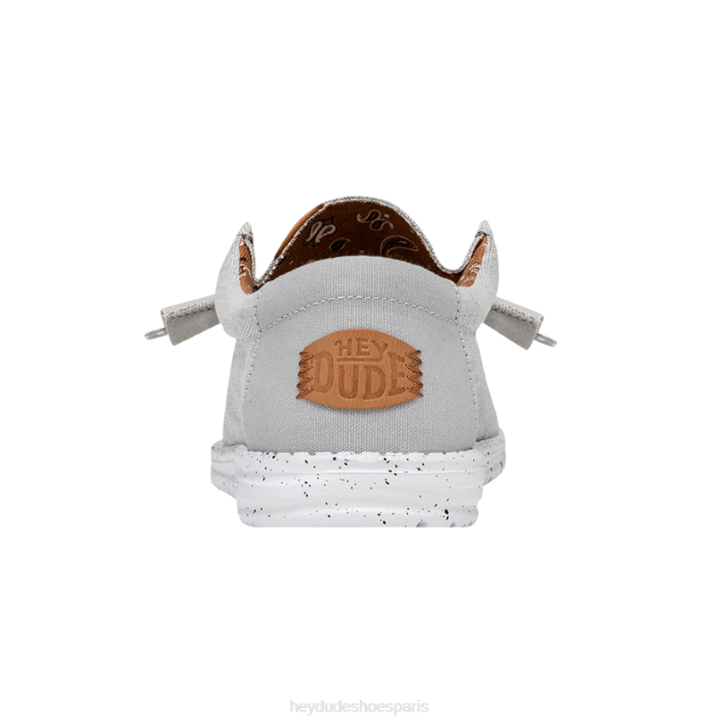Hey Dude Hommes toile lavée wally Z628B363 chaussures gris clair