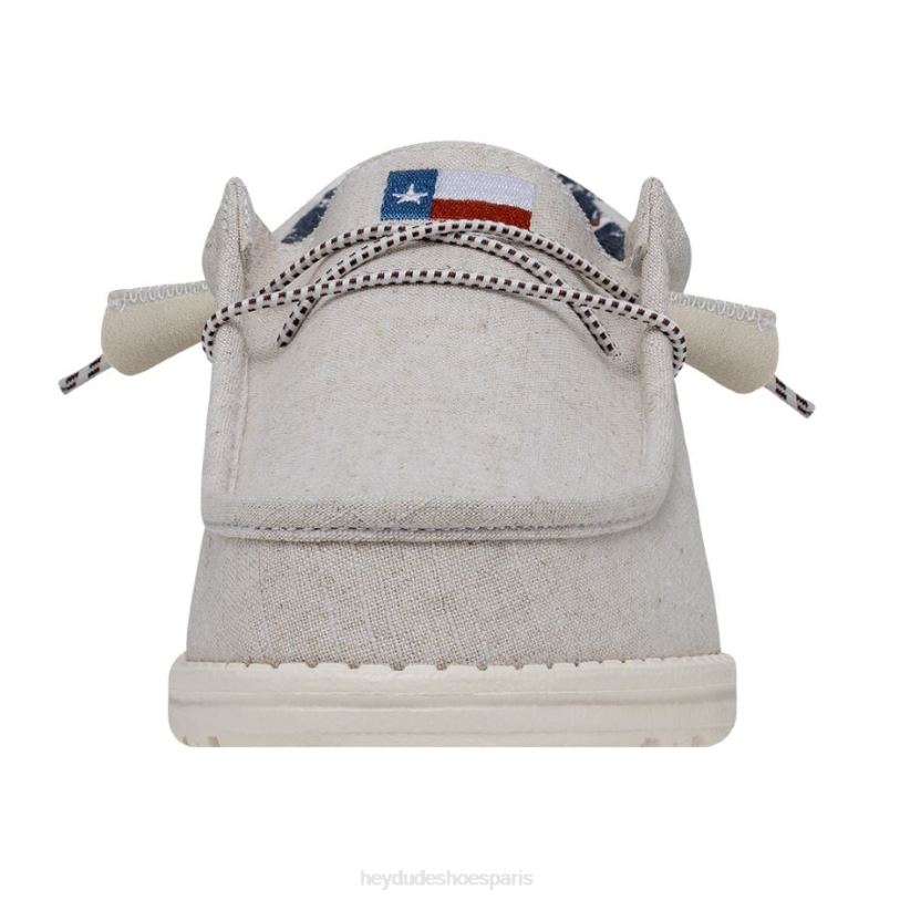 Hey Dude Hommes toile wally texas Z628B362 chaussures blanc cassé