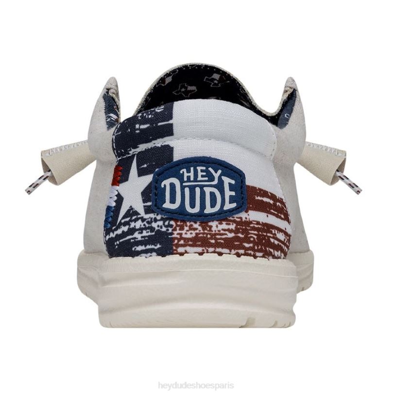 Hey Dude Hommes toile wally texas Z628B362 chaussures blanc cassé