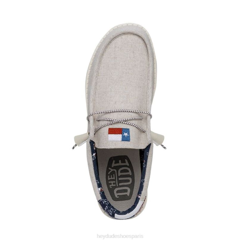 Hey Dude Hommes toile wally texas Z628B362 chaussures blanc cassé
