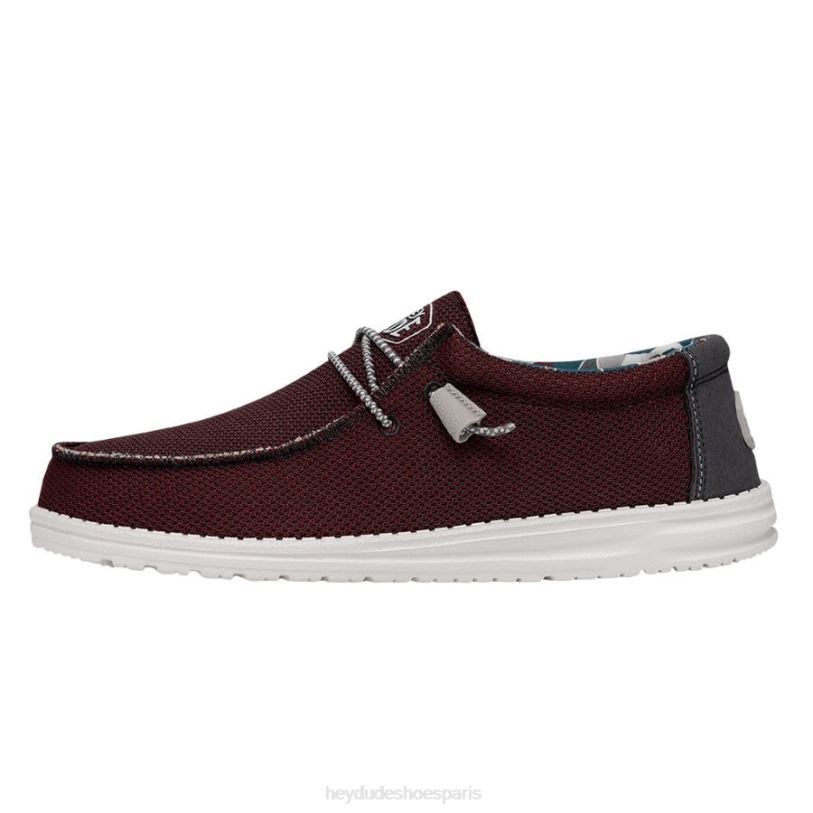 Hey Dude Hommes wally sox triple aiguille Z628B443 chaussures rouge karanda