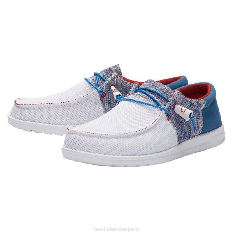 Hey Dude Hommes wally sox trouille Z628B392 chaussures bleu rouge