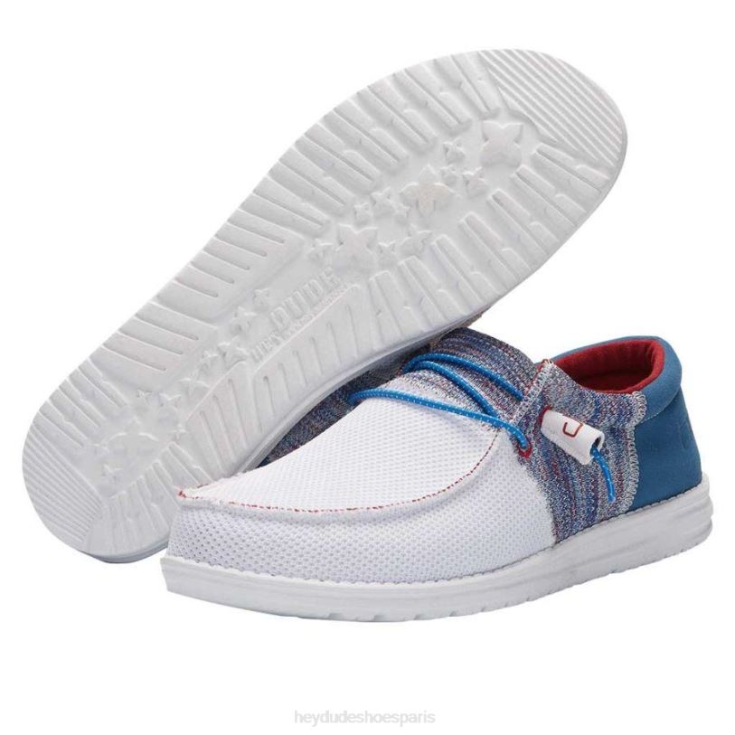 Hey Dude Hommes wally sox trouille Z628B392 chaussures bleu rouge