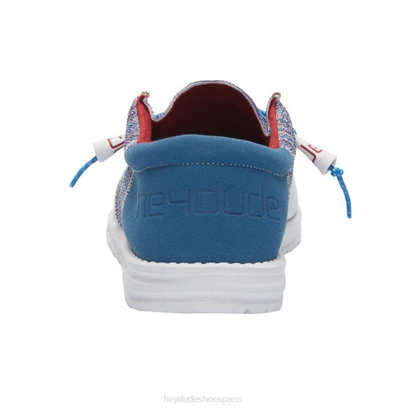 Hey Dude Hommes wally sox trouille Z628B392 chaussures bleu rouge