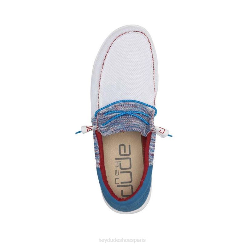 Hey Dude Hommes wally sox trouille Z628B392 chaussures bleu rouge