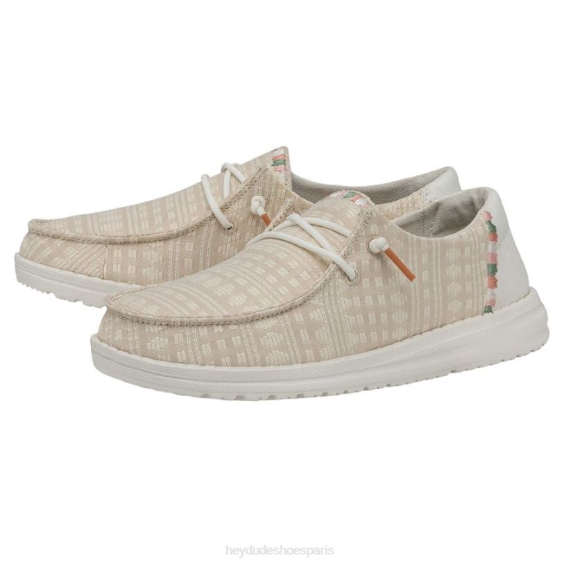 Hey Dude Hommes Wendy Bohème Z628B62 chaussures rose de poussière de broderie