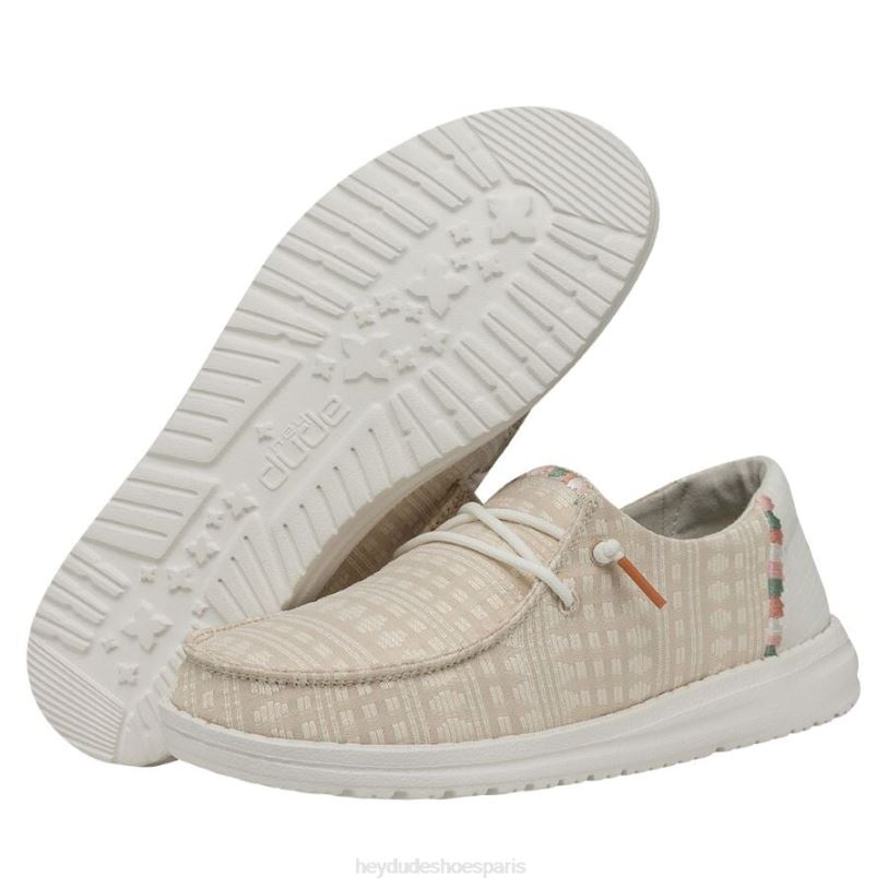 Hey Dude Hommes Wendy Bohème Z628B62 chaussures rose de poussière de broderie