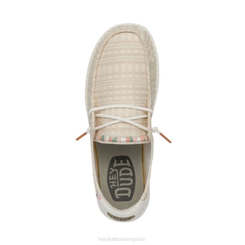 Hey Dude Hommes Wendy Bohème Z628B62 chaussures rose de poussière de broderie